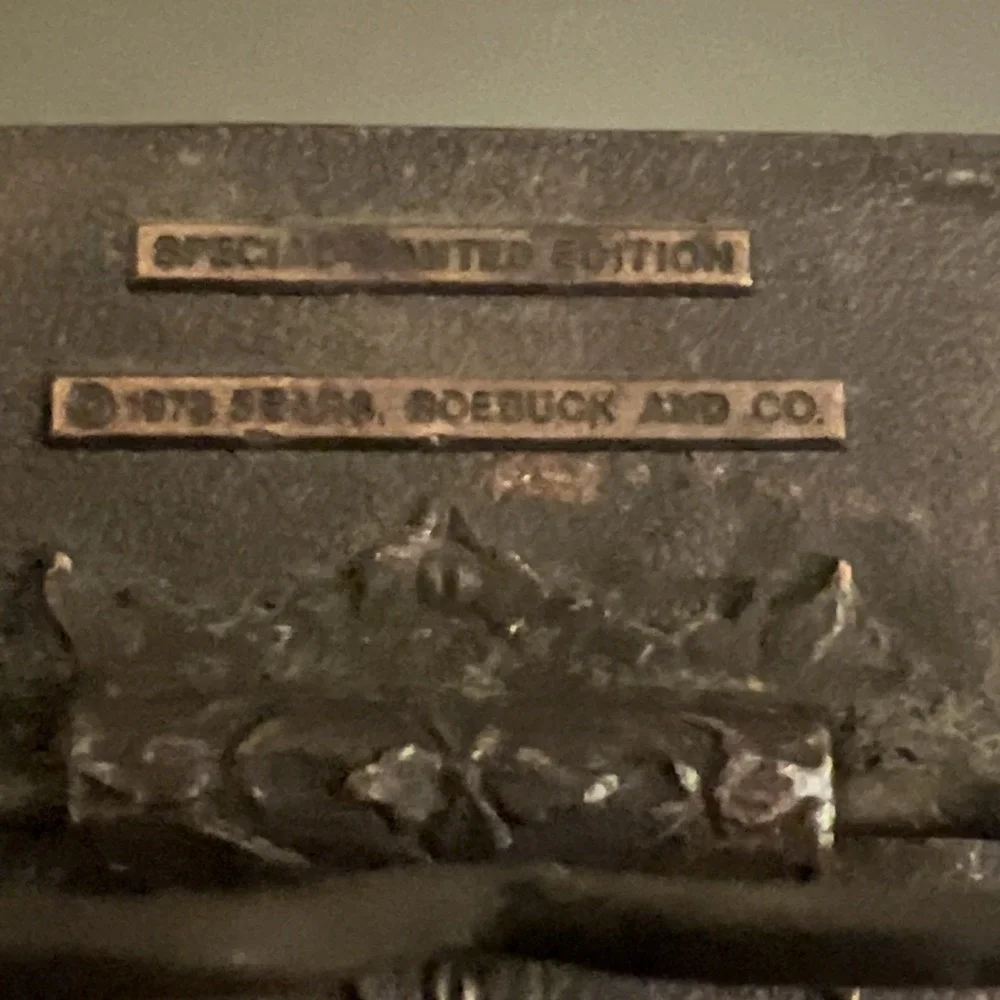 Vintage 1978 Diehard Battery A.J. Foyt 4Indy Wins Bronze Belt Buckle #483 of 500